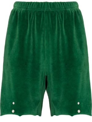 Les Tien velour track shorts - Green