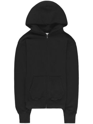 Les Tien zip-up cropped cotton hoodie - Black