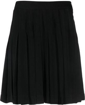 Lesyanebo high-waisted pleated mini skirt - Black