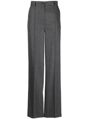 Lesyanebo high-waisted straight-leg trousers - Grey