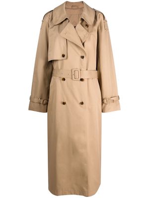 Lesyanebo long belted trench coat - Neutrals