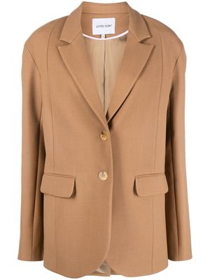 Lesyanebo loose-fit single-breasted blazer - Brown
