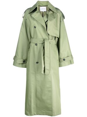 Lesyanebo oversized belted trench coat - Green