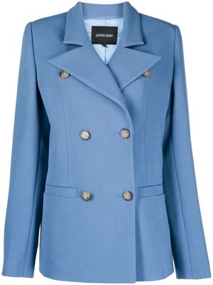 Lesyanebo straight-cut double-breasted blazer - Blue