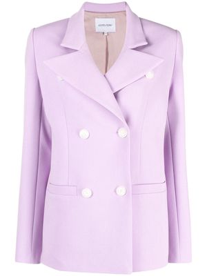 Lesyanebo straight-cut double-breasted blazer - Purple