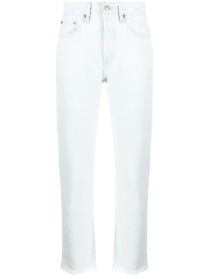 Levi's 501 cropped slim-fit jeans - Blue
