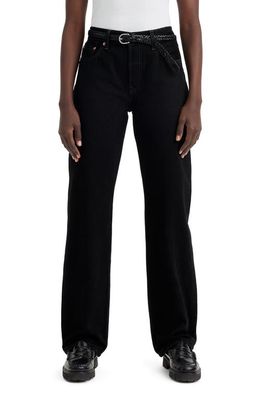 levi's 501® '90s High Waist Straight Leg Jeans in Rinsed Blacktop 