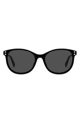 levi's 53mm Round Sunglasses in Black/Grey