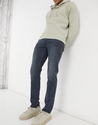 Levi's 551z authentic straight fit jeans in rubber worm dark wash-Blues