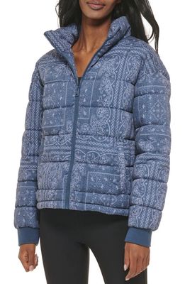 levi's 733™ Box Quilted Puffer Jacket in Faded Blue Bandana