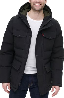 levi's Arctic Cloth Heavyweight Parka Jacket in Black