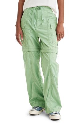 levi's Belted Convertible Cotton Cargo Pants in Granite Green