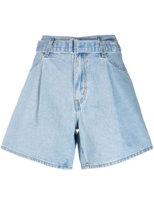 Levi's belted-waist denim shorts - Blue