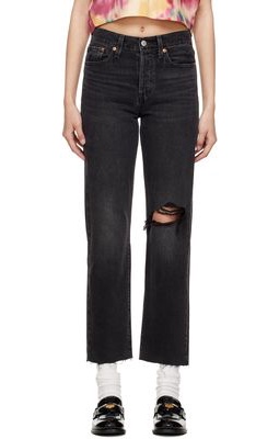 Levi's Black Straight Jeans