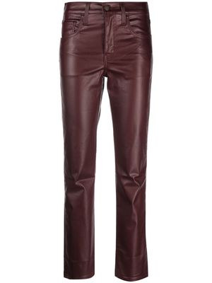 Levi's coated-finish straight-leg trousers - Red