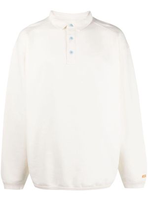 Levi's cotton-blend short-button sweatshirt - White