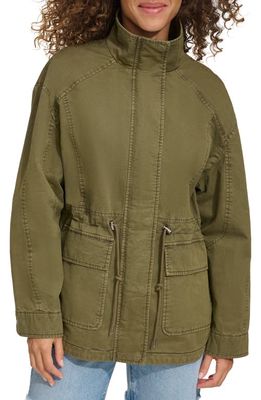 levi's Cotton Hooded Jacket in Olive Night