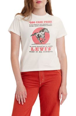 levi's Cowboy Championship Graphic T-Shirt in Cash Prize Egret