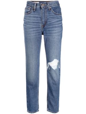 LEVI'S distressed-leg detail slim jeans - Blue