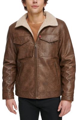 levi's Faux Shearling Lined Rancher Jacket in 2-Tone Saddle