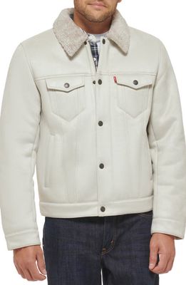 levi's Faux Shearling Lined Trucker Jacket in Cream