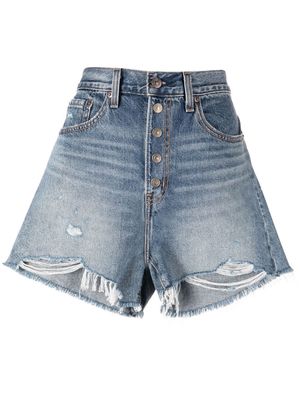 Levi's frayed-hem denim shorts - Blue
