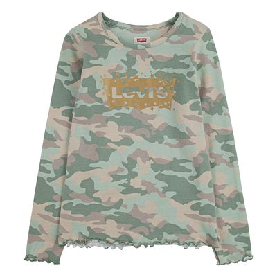 LEVI'S Girls Long Sleeve Graphic T-Shirt in Luxe Camo