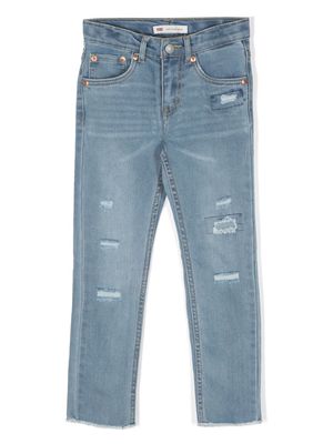 Levi's Kids 512 distressed tapered-leg jeans - Blue