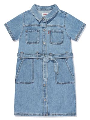 Levi's Kids belted denim shirtdress - Blue