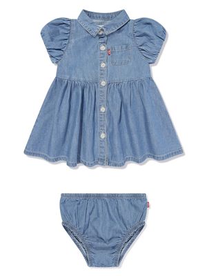 Levi's Kids bubble-sleeve denim shirtdress - Blue