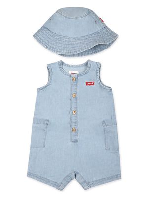 Levi's Kids chambray romper set - Blue