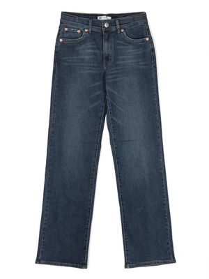 Levi's Kids distressed-effect mid-rise wide-leg jeans - Blue