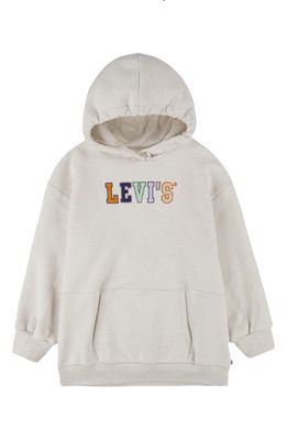levi's Kids' Embellished Graphic Logo Hoodie in Oatmeal Heather