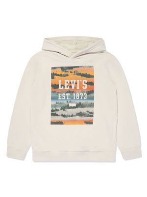 Levi's Kids Landscape Box logo-print hoodie - Neutrals