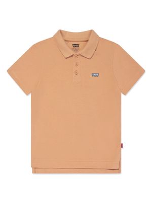 Levi's Kids logo-appliquéd cotton polo shirt - Orange