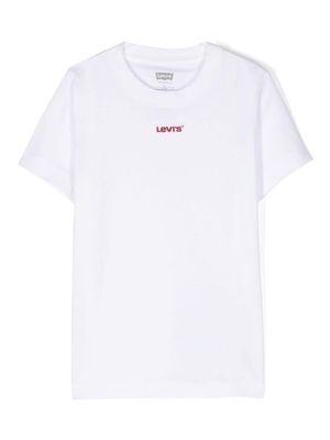 Levi's Kids logo-embroidered cotton T-shirt - White
