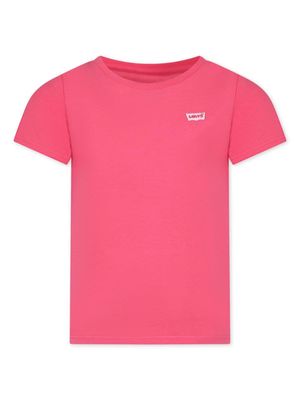 Levi's Kids logo-embroidered crew-neck T-shirt - Pink