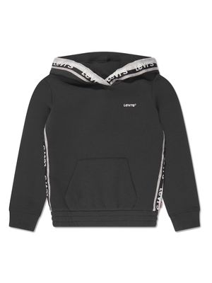 Levi's Kids logo-embroidered long-sleeved hoodie - Black