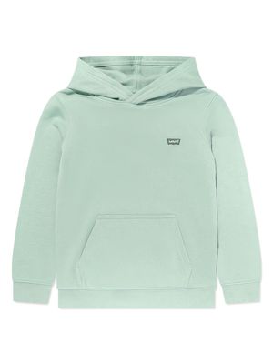 Levi's Kids logo-patch cotton-blend hoodie - Green