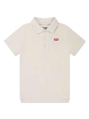 Levi's Kids logo-patch polo shirt - Neutrals