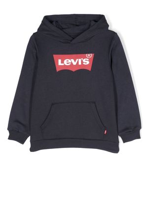 Levi's Kids logo-print cotton hoodie - Blue