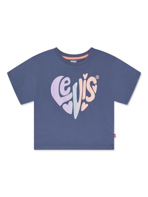 Levi's Kids logo-print crew-neck T-shirt - Blue