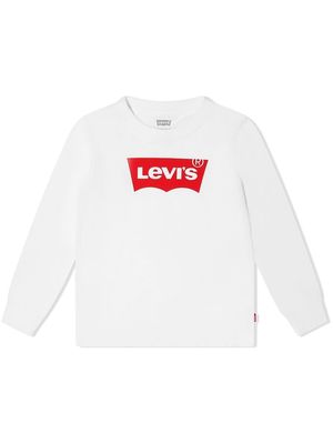 Levi's Kids logo-print long-sleeve T-shirt - White