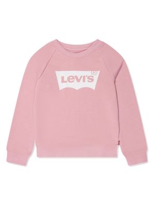 Levi's Kids logo-print raglan-sleeved sweatshirt - Pink