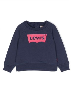 Levi's Kids logo-print ribbed sweatshirt - Blue