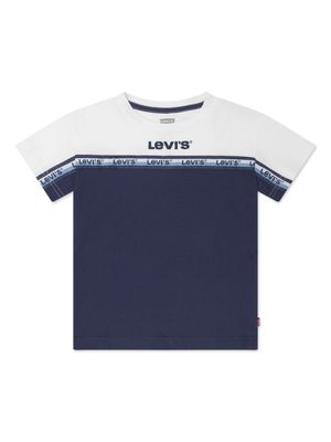 Levi's Kids logo-tape cotton T-shirt - Blue
