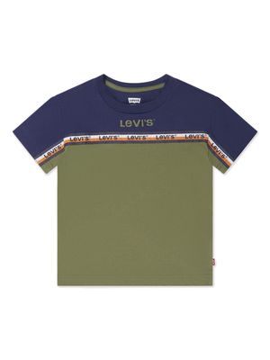 Levi's Kids logo-tape cotton T-shirt - Green