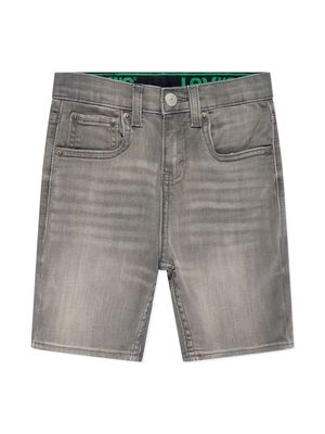 Levi's Kids mid-rise denim shorts - Grey