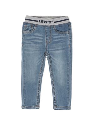 Levi's Kids mid-rise logo-print jeans - Blue