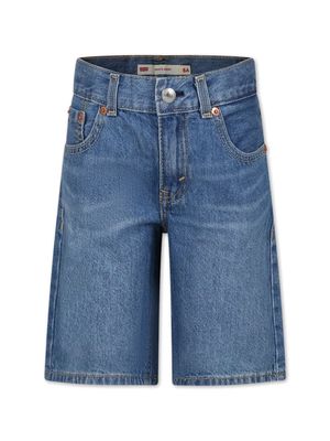 Levi's Kids organic-cotton straight-leg shorts - Blue